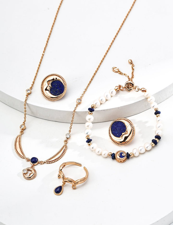 Mystic Eye of Clarity – Lapis Lazuli & Pearl Protection Bracelet - GEM Spirit - SL0173 - 2 - CRYSTALS - jewelry - 